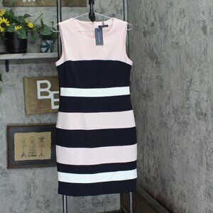 Tommy Hilfiger Colorblock Sheath Dress Ballerina Pink / Sky Captain / Ivory 10